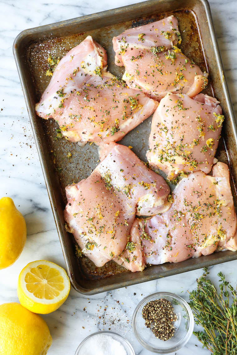 Instant Pot Lemon Chicken Thighs - Amazingly moist, tender, juicy lemon-thyme chicken, perfectly golden brown made in the IP in just 5 min!