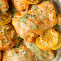 Skillet Lemon Dill Chicken Thighs