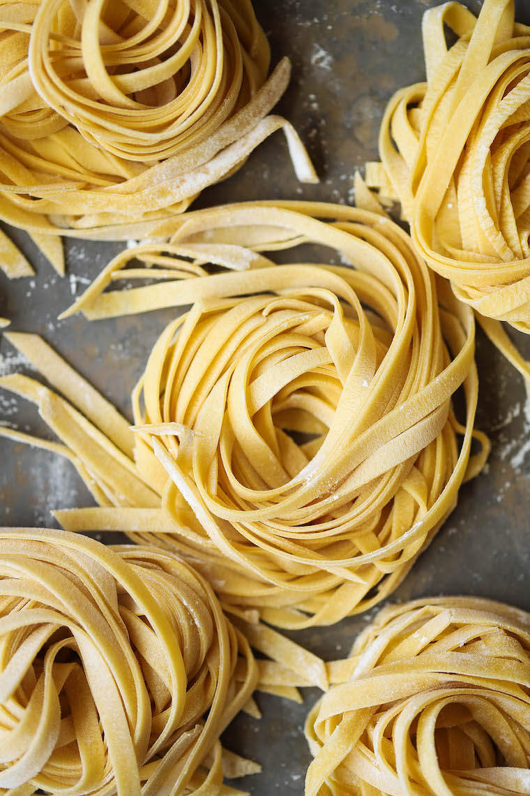 Homemade Pasta - Homemade fresh pasta dough! All you need is 4 ingredients and it's incredibly easy (and so versatile). Perfect for any shape!