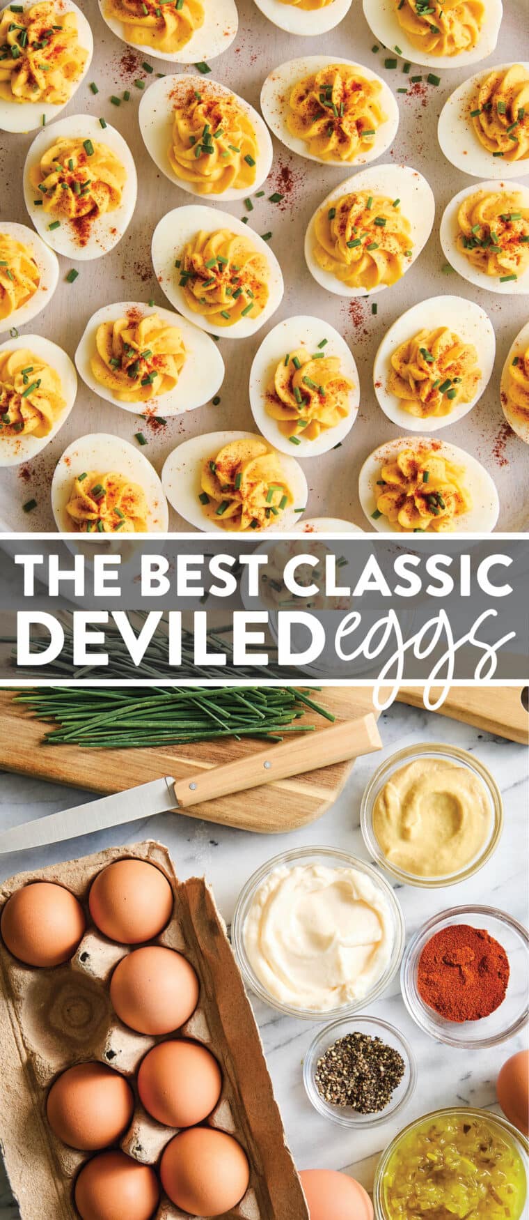 The Best Classic Deviled Eggs - An absolute crowd-favorite appetizer! Easy to make and can be prepped ahead of time. Perfect for the holidays!