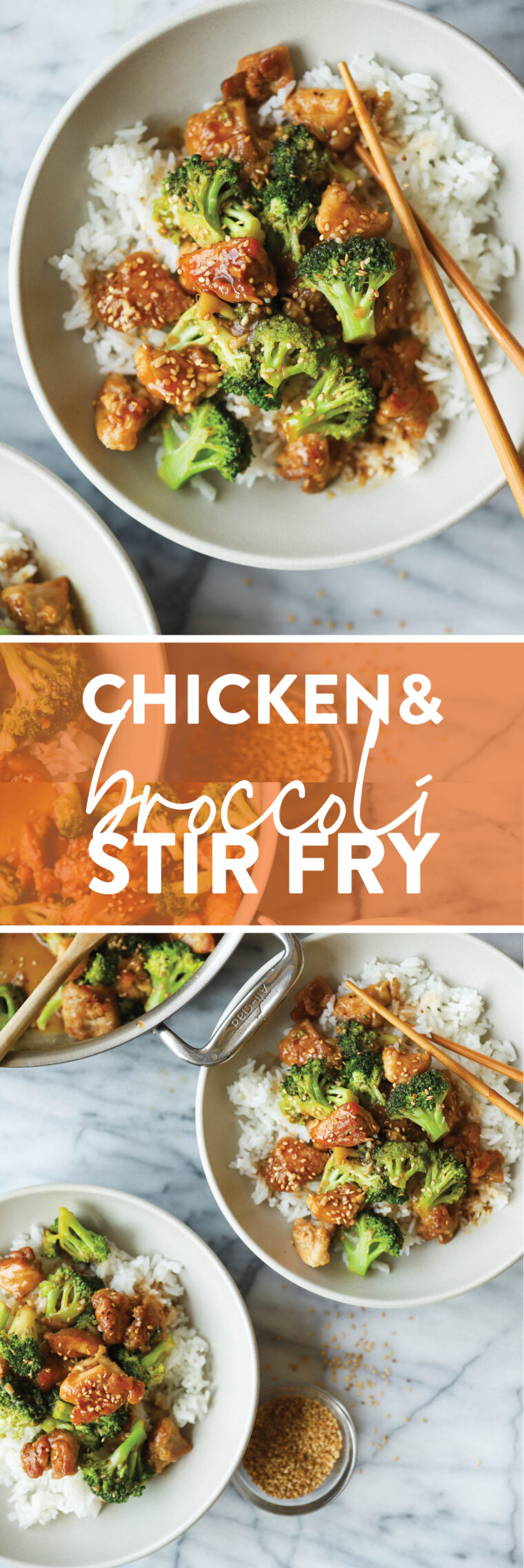 Chicken and Broccoli Stir Fry - The easiest stir-fry you will ever make! With the juiciest, tender chicken bites and sneaked in veggies!