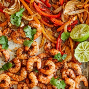 Sheet Pan Shrimp Fajitas