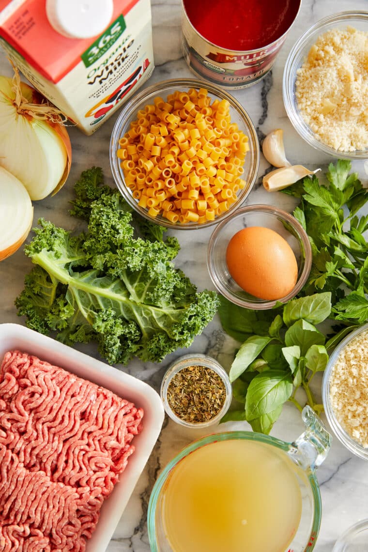 Italian Meatball Soup - The COZIEST soup with homemade, tender, juicy meatballs, little pasta noodles (ditalini pasta) and sneaked in greens!