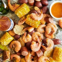 A summertime classic shrimp boil that EVERYONE will love. Serve with lemon wedges and hot sauce!