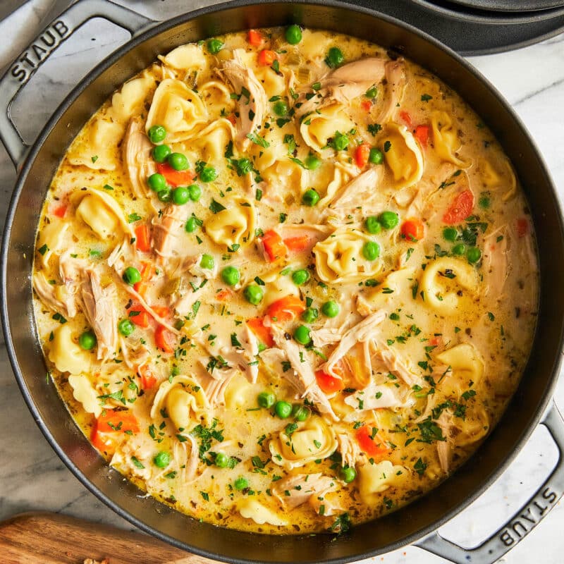 Creamy Chicken Tortellini Soup