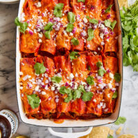 Leftover Thanksgiving Turkey Enchiladas