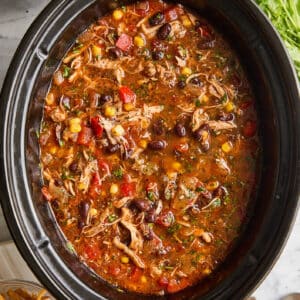 Slow Cooker Chicken Tortilla Soup