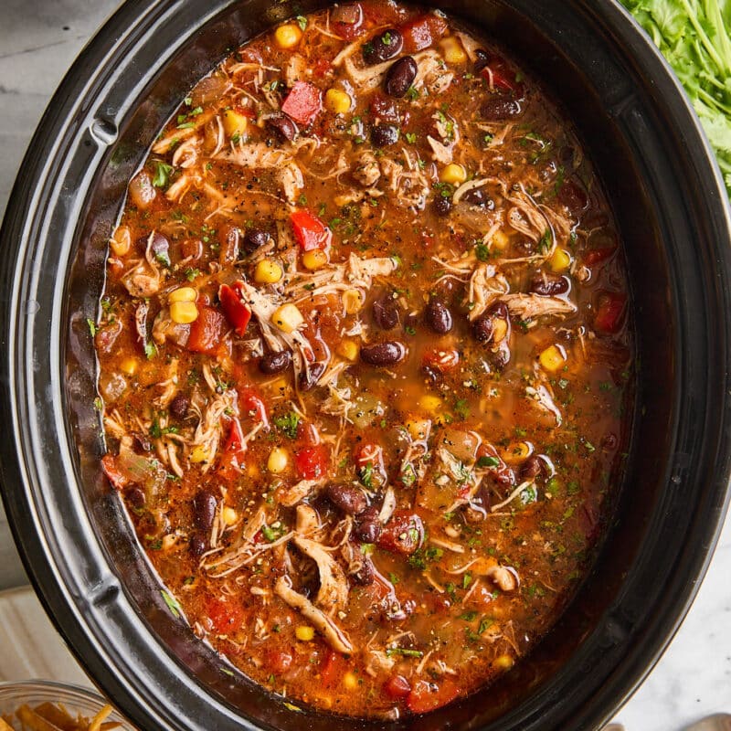 Slow Cooker Chicken Tortilla Soup