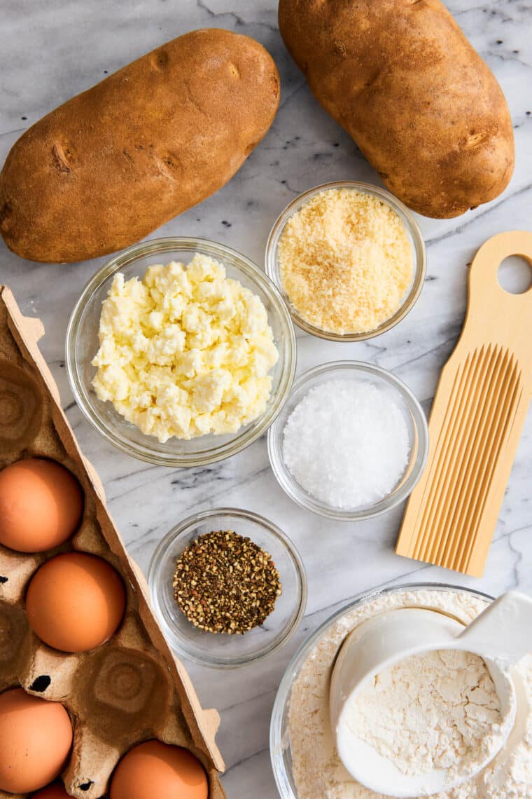 Homemade Gnocchi - Light, pillow-y, fluffy, AND SO EASY to make (just 5 ingredients!). You won't be able to go back to store-bought gnocchi!